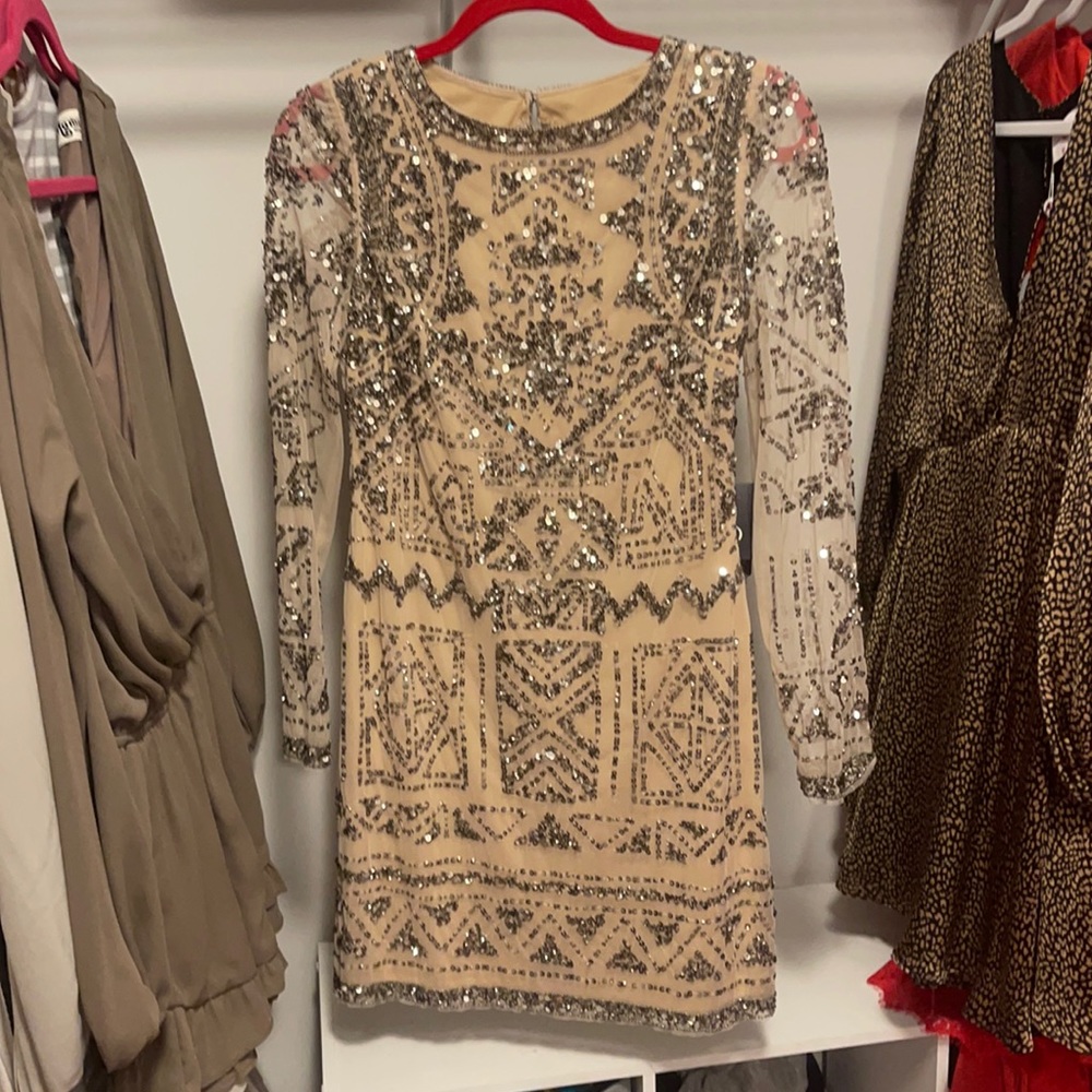 Embellished Adriana Papell dress NWT